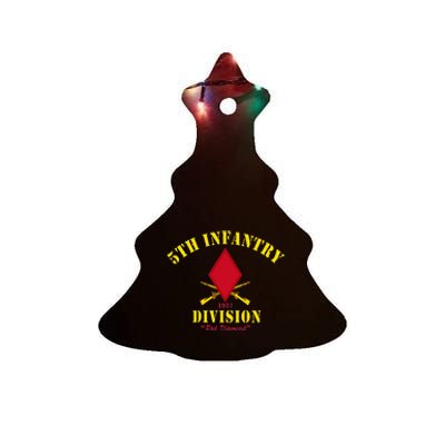 5th Infantry Division Veterans Day Ceramic Tree Ornament