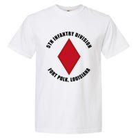 5th Infantry Division Fort Polk Louisiana Emblem Veteran Garment-Dyed Heavyweight T-Shirt