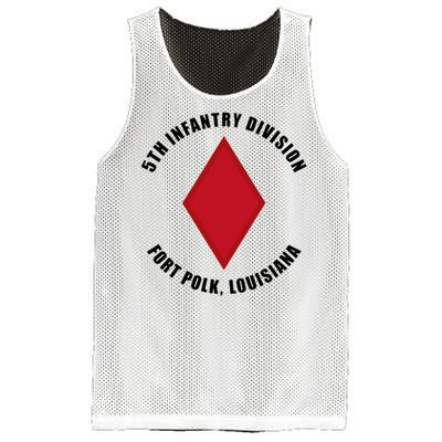 5th Infantry Division Fort Polk Louisiana Emblem Veteran Mesh Reversible Basketball Jersey Tank