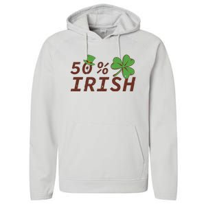 50 % Irish Half Irish Performance Fleece Hoodie