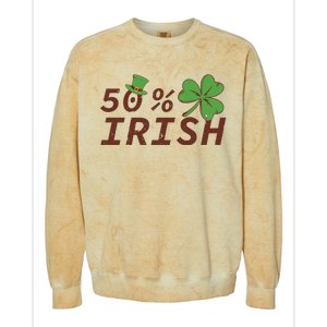 50 % Irish Half Irish Colorblast Crewneck Sweatshirt