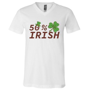 50 % Irish Half Irish V-Neck T-Shirt