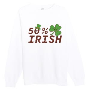 50 % Irish Half Irish Premium Crewneck Sweatshirt