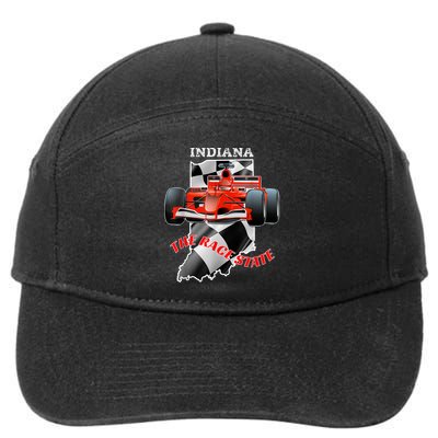 500 Indianapolis Indiana The Race State Checkered Flag 7-Panel Snapback Hat