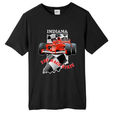 500 Indianapolis Indiana The Race State Checkered Flag Tall Fusion ChromaSoft Performance T-Shirt