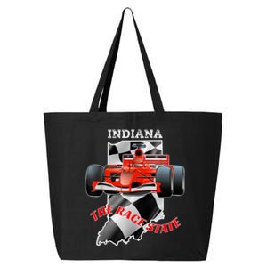 500 Indianapolis Indiana The Race State Checkered Flag 25L Jumbo Tote