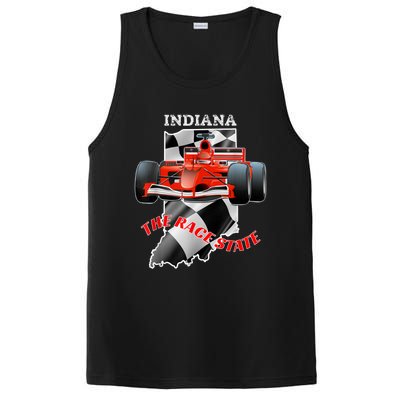 500 Indianapolis Indiana The Race State Checkered Flag PosiCharge Competitor Tank