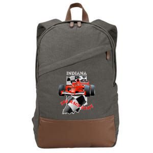 500 Indianapolis Indiana The Race State Checkered Flag Cotton Canvas Backpack