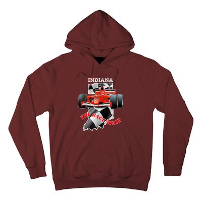 500 Indianapolis Indiana The Race State Checkered Flag Hoodie