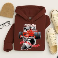 500 Indianapolis Indiana The Race State Checkered Flag Hoodie