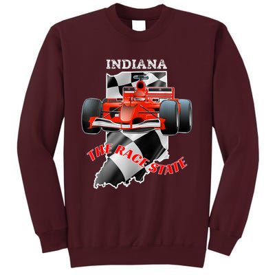 500 Indianapolis Indiana The Race State Checkered Flag Tall Sweatshirt