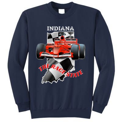 500 Indianapolis Indiana The Race State Checkered Flag Sweatshirt