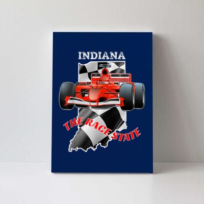 500 Indianapolis Indiana The Race State Checkered Flag Canvas