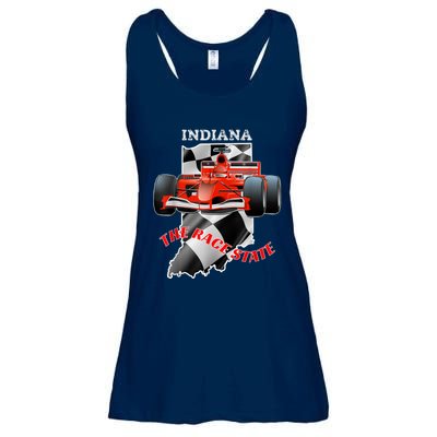 500 Indianapolis Indiana The Race State Checkered Flag Ladies Essential Flowy Tank