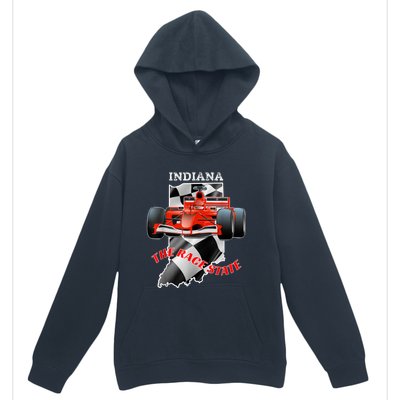 500 Indianapolis Indiana The Race State Checkered Flag Urban Pullover Hoodie