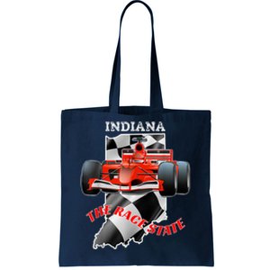 500 Indianapolis Indiana The Race State Checkered Flag Tote Bag