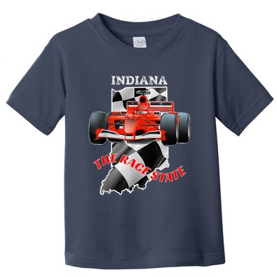 500 Indianapolis Indiana The Race State Checkered Flag Toddler T-Shirt