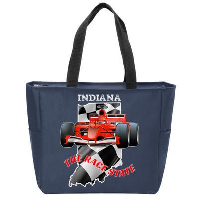 500 Indianapolis Indiana The Race State Checkered Flag Zip Tote Bag