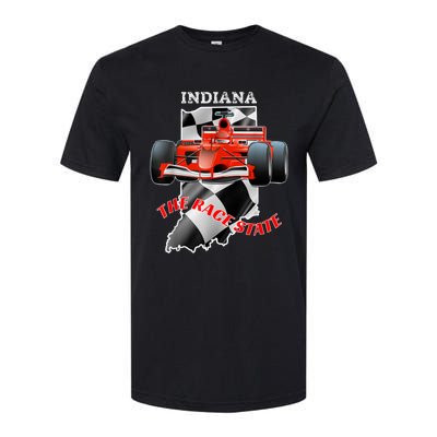 500 Indianapolis Indiana The Race State Checkered Flag Softstyle CVC T-Shirt