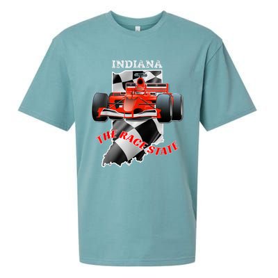 500 Indianapolis Indiana The Race State Checkered Flag Sueded Cloud Jersey T-Shirt