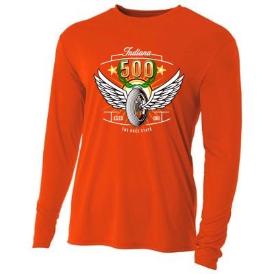 500 Indianapolis Indiana The Race State Winged Tyre Winners Great Gift Cooling Performance Long Sleeve Crew