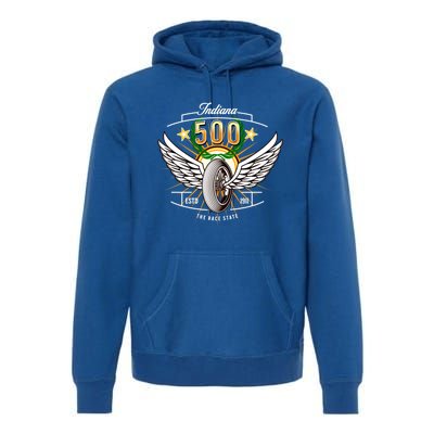 500 Indianapolis Indiana The Race State Winged Tyre Winners Great Gift Premium Hoodie