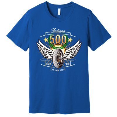 500 Indianapolis Indiana The Race State Winged Tyre Winners Great Gift Premium T-Shirt