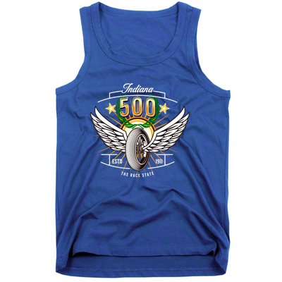 500 Indianapolis Indiana The Race State Winged Tyre Winners Great Gift Tank Top