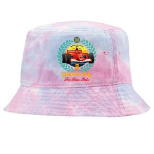 500 Indianapolis Indiana The Race State Checkered Flag Tie-Dyed Bucket Hat