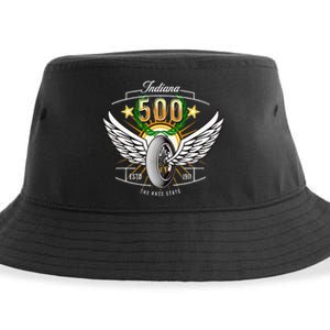 500 Indianapolis Indiana The Race State Winged Tyre Winners Sustainable Bucket Hat