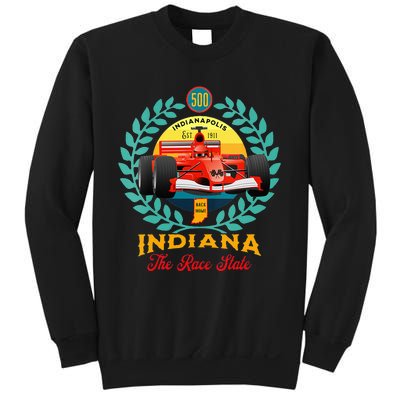 500 Indianapolis Indiana The Race State Checkered Flag Sweatshirt