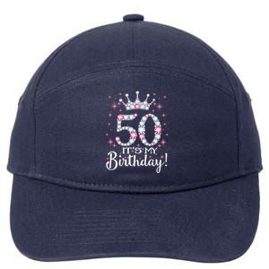 50 ItS My Birthday 1974 50th Queen Birthday Gift 7-Panel Snapback Hat