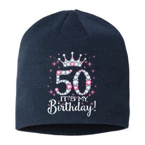 50 ItS My Birthday 1974 50th Queen Birthday Gift Sustainable Beanie