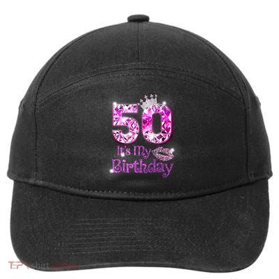 50 It's My Birthday 1972 50th Birthday Gifts WoM.e.n.s Girls 7-Panel Snapback Hat