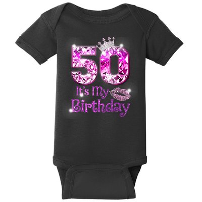 50 It's My Birthday 1972 50th Birthday Gifts WoM.e.n.s Girls Baby Bodysuit