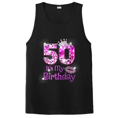 50 It's My Birthday 1972 50th Birthday Gifts WoM.e.n.s Girls PosiCharge Competitor Tank