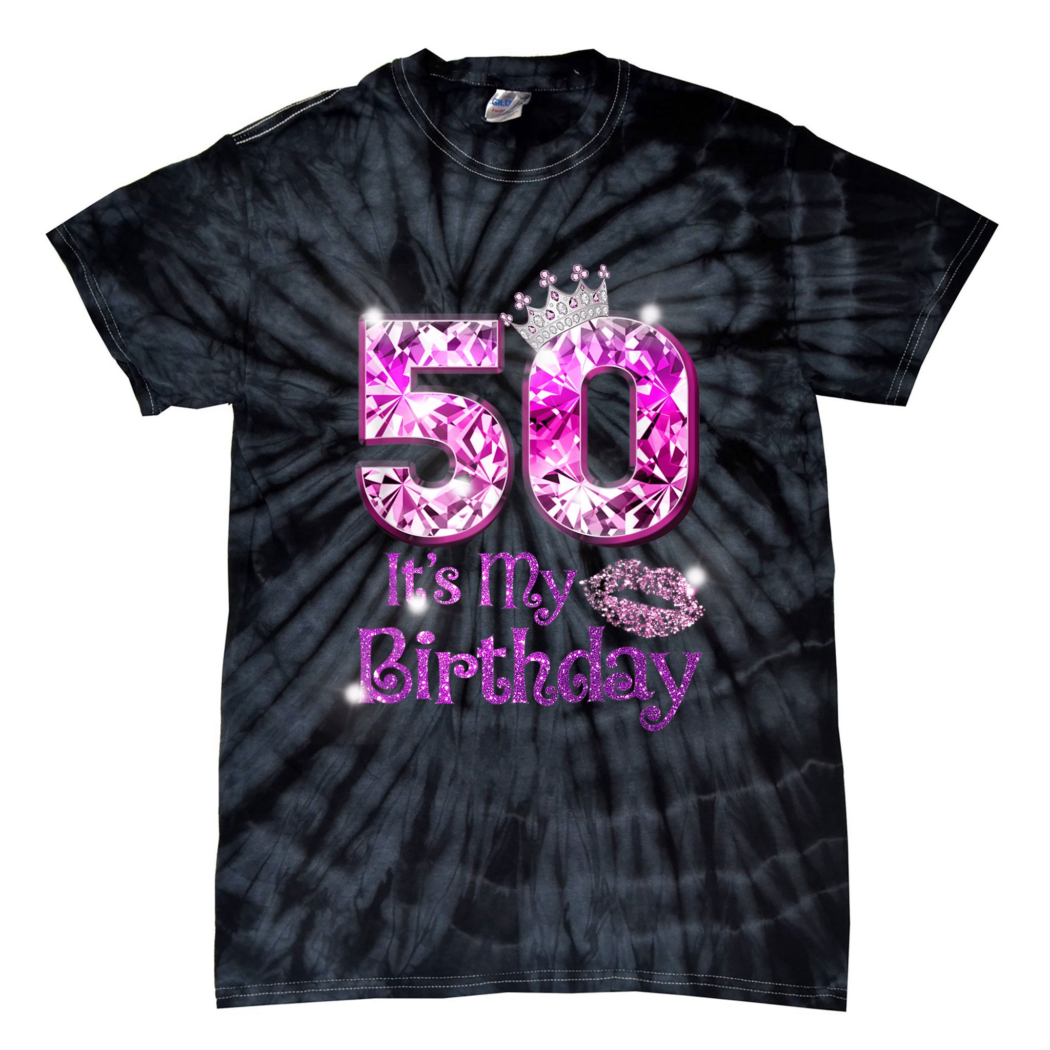 50 It's My Birthday 1972 50th Birthday Gifts WoM.e.n.s Girls Tie-Dye T-Shirt