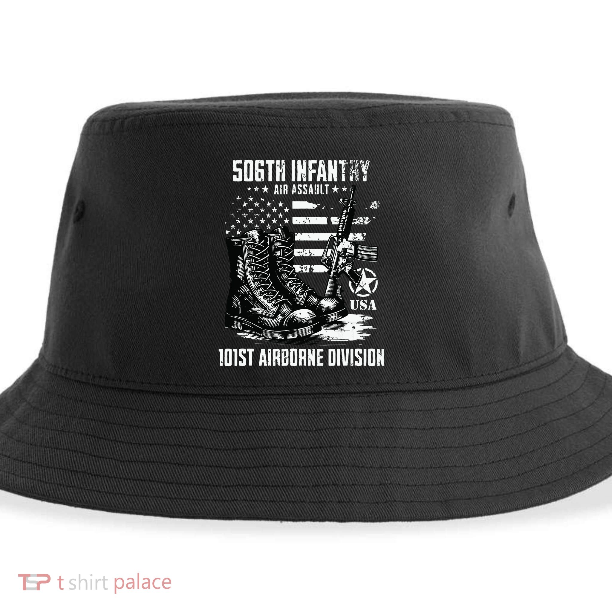 506th Infantry Regiment 101st Airborne Division Veteran Sustainable Bucket Hat
