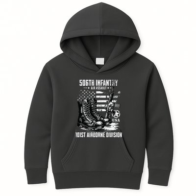 506th Infantry Regiment 101st Airborne Division Veteran Kids Hoodie