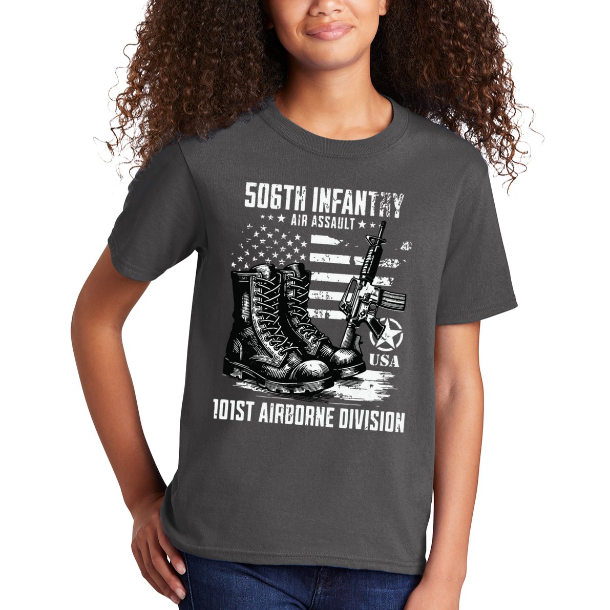 506th Infantry Regiment 101st Airborne Division Veteran Kids T-Shirt
