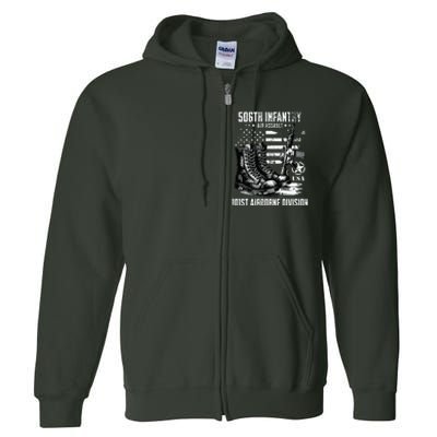 506th Infantry Regiment 101st Airborne Division Veteran Full Zip Hoodie