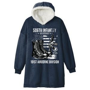 506th Infantry Regiment 101st Airborne Division Veteran Hooded Wearable Blanket