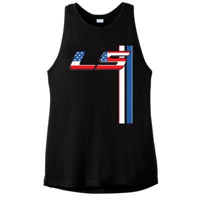 5.3l Ls 427 V8 Turbo Drag Car Ladies PosiCharge Tri-Blend Wicking Tank