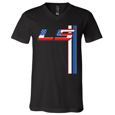 5.3l Ls 427 V8 Turbo Drag Car V-Neck T-Shirt