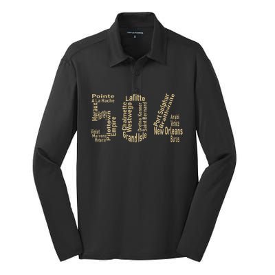 504 Louisiana New Orleans St. Bernard Plaquemines Area Code Silk Touch Performance Long Sleeve Polo