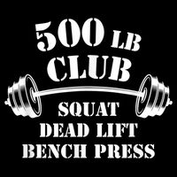 500 Lb Pound Club Gym Weightlifting Powerlift Weightlift Button