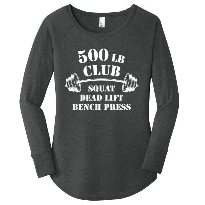 500 Lb Pound Club Gym Weightlifting Powerlift Weightlift Women's Perfect Tri Tunic Long Sleeve Shirt