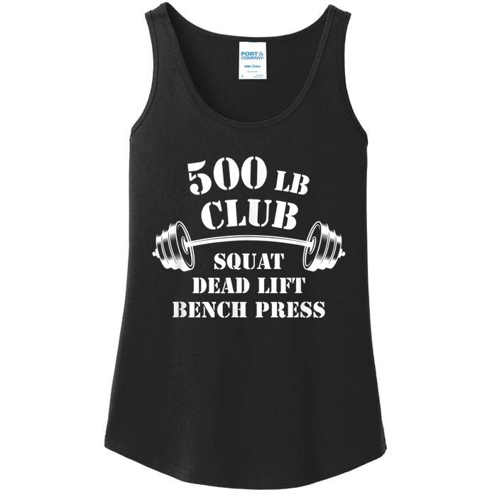 500 Lb Pound Club Gym Weightlifting Powerlift Weightlift Ladies Essential Tank