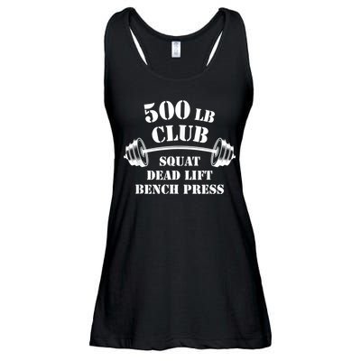 500 Lb Pound Club Gym Weightlifting Powerlift Weightlift Ladies Essential Flowy Tank