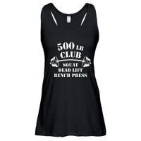 500 Lb Pound Club Gym Weightlifting Powerlift Weightlift Ladies Essential Flowy Tank